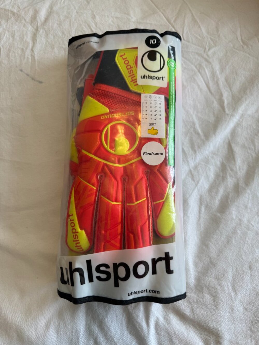 Uhlsport Soccer-Football Goalkeeper Gloves. Size 10